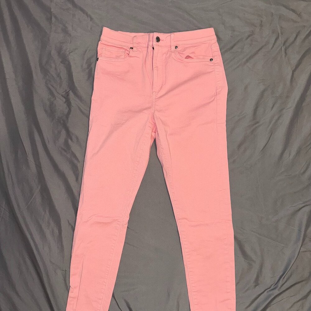 LOFT Made & Loved Pink Skinny Jeans Size 6 Women’s Mid Rise Stretch Denim